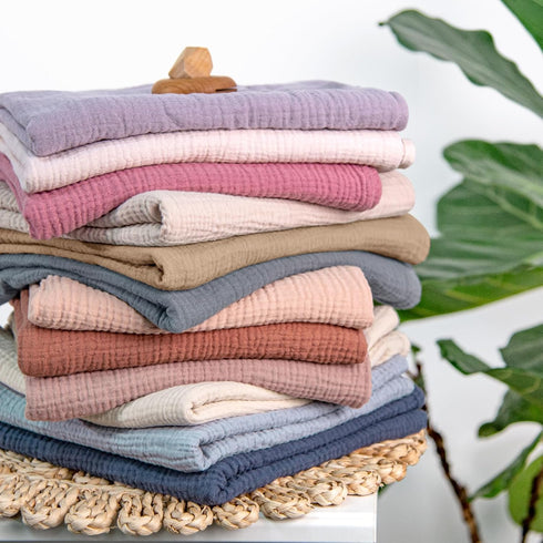 3pack lulumoon Muslin Swaddle Blankets for Baby: Lightweight & Breathable Receiving Blankets for Hospital - Neutral
