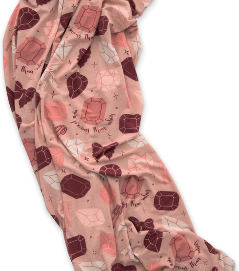 Ellie Sue 47 47 Rubies Stretch Swaddle Blanket Soft Bamboo Blend Baby Swaddle, x