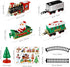 Set 47.2" 4 Set Toyvian Christmas Railway Train with Railway Track & Cars Lights and Sounds Railway,Battery Operated