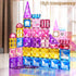 PEADUCK 50PCS Set 4-8, 3-5 Magnetic Tiles Educational Toys, Magnetic Blocks Building with Marbles Run for Kids Ages