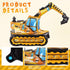 YOTHORN 4D Self Standing Foil Construction Balloon,Large Excavator Balloon, Digger Engineering Vehicle Balloons