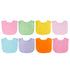 Neat Solutions 8 Pack Multi-Color Solid Knit Terry Feeder Bib, Girl, 8