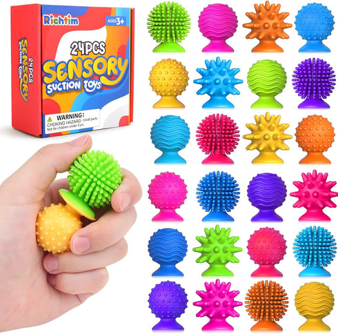 Sensory Fidget Toys for Kids Adults: 24 Pack Textured Sensory Toys for