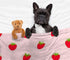 Pink Strawberry Baby Blanket, Super Soft Swaddle for Boys Girls, Cozy Receiving Blanket Stroller Throw 40" x 30"