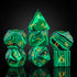 UDIXI Malachite Stone Dice Set, 7PCS Gemstone Polyhedral D&D Dice with Gift Case for Dungeons and Dragons Games