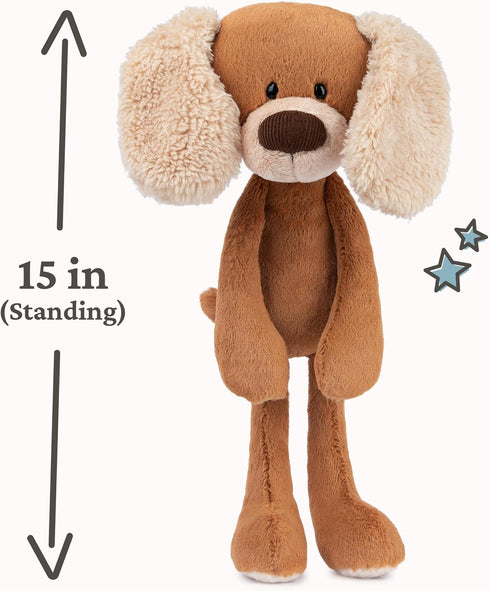 1 15" GUND Take-Along Friends, Masi Puppy Dog Plush Stuffed Animal for Ages and Up, Brown/Cream