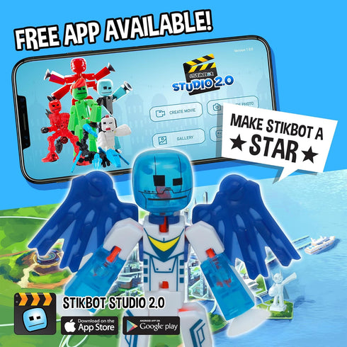 Zing StikBot Zingtannica Action Pack - Collectible Action Figures and Accessories, includes 1 Stikbot, 1 Set of