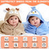 xpertwarm 4 Pack Baby Bath Supplies Baby Stuff for Newborn Infant Gifts Newborn Toddler Bath Supplies Hooded Baby
