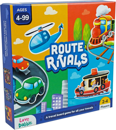 Ultimate Rush Home Route Rivals: Race to Navigate Four Zones—Water, Road, Cloud & Railroad Board Games for Family Night