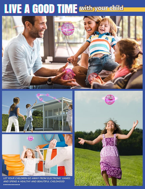 2024 360 Galaxy Ball, Upgraded Hand-Controlled Flying Orb Toy for Kids - Fly Fidget Spinner, Cosmic Globe Rotating