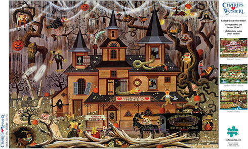 Buffalo Games - Charles Wysocki - Trick or Treat Hotel - 500 Piece Jigsaw Puzzle for Family Fun