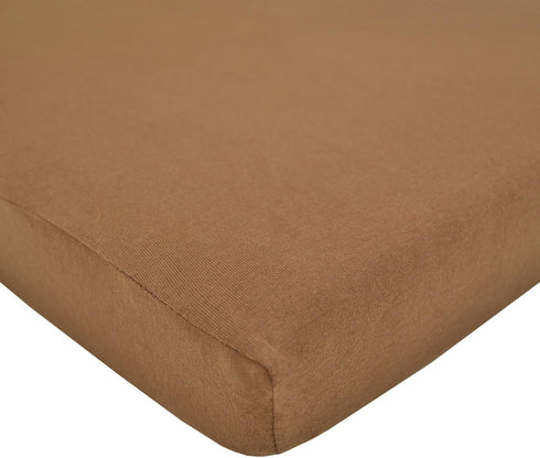 TL Care Supreme 100% Natural Cotton Jersey Knit Mini Crib Sheet, Chocolate, 24" x 38", Soft Breathable