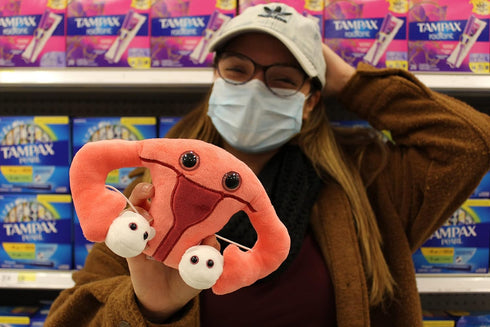 GIANTmicrobes Uterus Plush Toy, Hysterectomy Gifts, Endometriosis Awareness, Get Well Gift