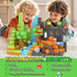 3-5 5-7, 3 4 5 6 7 8 Magnetic Blocks-Build Mine Magnet World Dinosaur Panda Toys Kids Games, Toddler STEM Educational