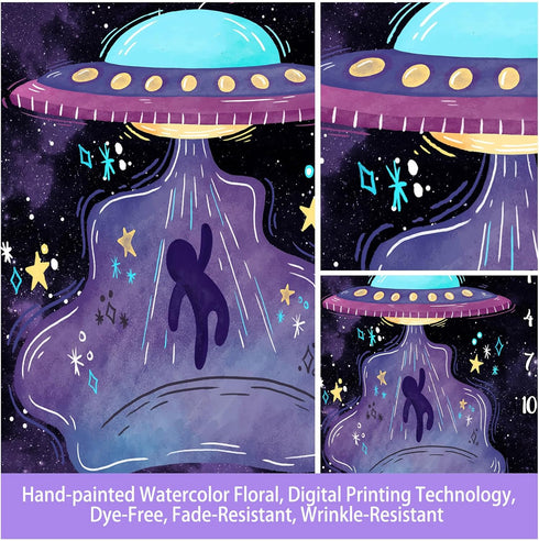 60x40in 48x40in) UFO Baby Monthly Milestone Blanket, Soft Flannel, Alien Round Spaceship, Newborn Mom Gifts, Baby