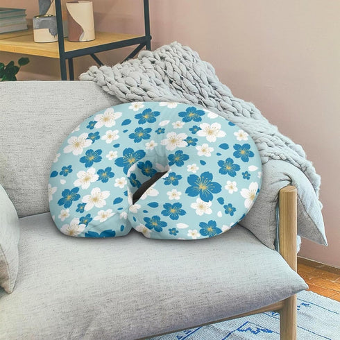 UOQFHHM Cozy Blue & White Flowers Nursing Pillowcase for Boys Girls Durable Skin-Friendly Pillow Cover Fits