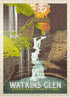 MyPuzzle Watkins Glen State Park, New York Vintage Poster - 500 Piece Jigsaw Puzzle for Adults