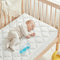 SLEEP ZONE Waterproof Crib Mattress Protector Pad - Quilted, Fitted Baby Mattress