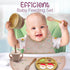 Set: TEAMKO Silicone Baby Feeding Bamboo Baby Plate and Bowl, Bib, Utensils, Cup & Placemat - Bamboo Kids Plates