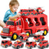 TEMI Toddler Truck Toys for Kids 1-6 Years, 7 Pack Friction Power Vehicle Car Toy, Christmas Birthday Gifts