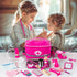 34 3-5 Set EFO SHM Doctor Kit for Kids Girls, Pcs Kids Doctor Kit for Toddlers with Medical Storage Bag & Real