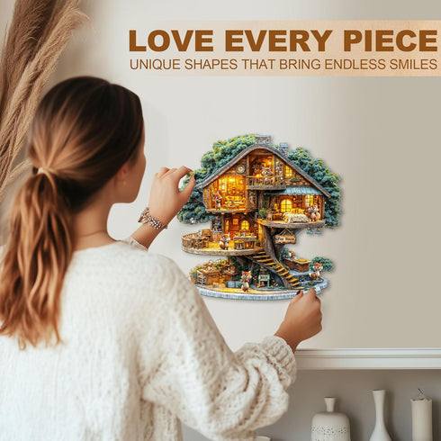 (195 11.4 11.4in) WOODBESTS Wooden Puzzles for Adults Piece, M, * Fox House Wood Puzzle Adult, Unique Wooden Animal