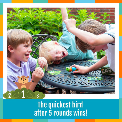 2-6 7+ Hootenanny Games Early Bird for Family Game Night | Easy-to-Learn Speed Game with Out of Your Seat Challenges