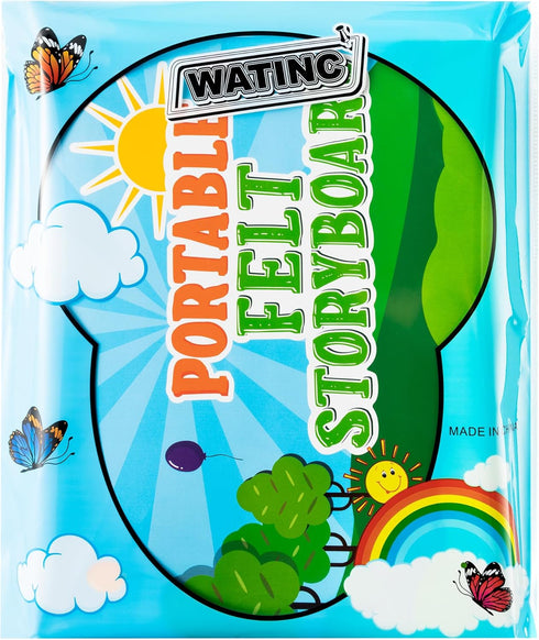 WATINC Portable Bible Felt Stories Set - 6 Pack Religious Story Learning Kit for Kids, Early Educational Travel Play