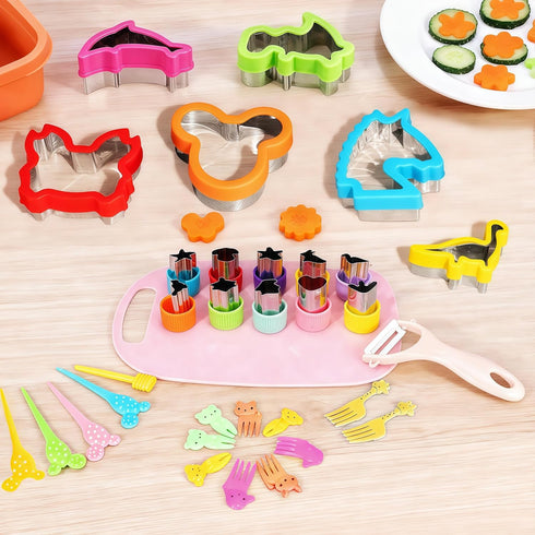 Set, Set Toddler Knife Kids Knife for Real Cooking with Vegetable Fruit Cutter Shapes Cutting Board Kid Safe Knives