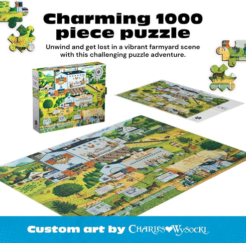 1000 Buffalo Games Silver Select Charles Wysocki Sunny Side Up - Piece Jigsaw Puzzle for Adults Precision-Cut Pieces