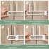 Jetec 10 Pieces Adjustable Cabinet Locks for Babies, U-Shaped Childproof Latch for Kitchen Door Storage Cupboard