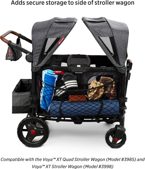 Radio Flyer Voya XT Cargo Net, Rear Storage Net for Stroller Wagons, Durable and Secure Stroller Organizer, Compatible