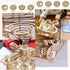 AIJUYE 3D 159pc 4 4hr 14+ Wooden Puzzles for Adults Marble Run Kit - Steel Marbles Build Mechanical Maze Model STEM