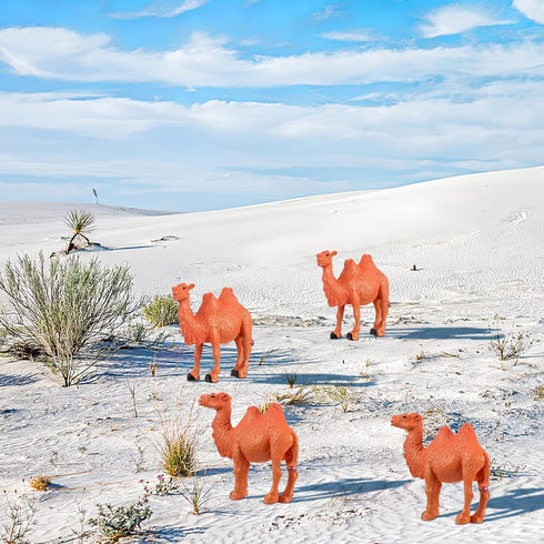 STOBOK Miniature Camel Models - Pack of 4 Camel Figurine Animal Desktop Ornaments