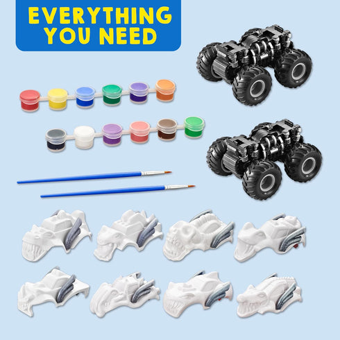 JOYIN Kids Craft Kit, Build & Paint Your Own Monster Car Art & Craft Kit, DIY Toy Set for Kids