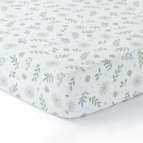 100% Cotton Jersey Knitted Muslin Crib Sheets for Boys and Girls, Soft Breathable, Machine Washable, 28"x52"x9"