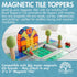 Pack 40PCs Set 3+, Set Learn & Grow Magnetic Tiles Road Expansion - Road Toppers for Cars, STEM Learning & Building Toy