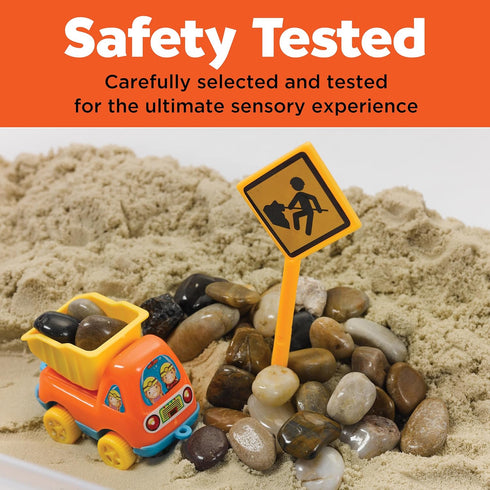 Creativity for Kids Sensory Bin: Construction Zone Playset, Excavator Toys for Boys Ages 3-5+ for Outdoor Fun