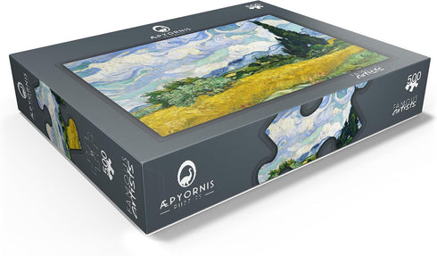 MyPuzzle Wheat Field with Cypresses 1889 by Vincent Van Gogh - Premium 500 Piece Jigsaw Puzzle for Adults