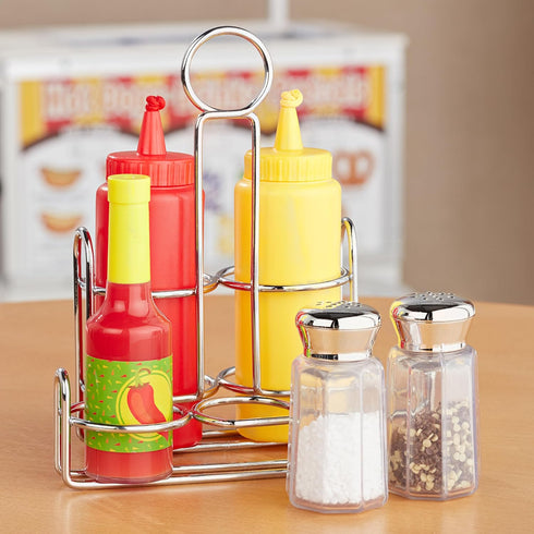 6-Piece Set 3+,(Pack 2) Melissa & Doug Condiments,Play Food with Kids Play Kitchen Accessories,Preschool Learning Toys