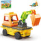 PicassoTiles Magnet Tiles Building Block 2-in-1 Excavator & Backhoe Brick Compatible Construction