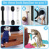 Fursafe&Q Cabinet Locks Baby Proofing, Child Safety Strap Locks Adhesive Black - Child Proof Fridge Lock Drawer Door