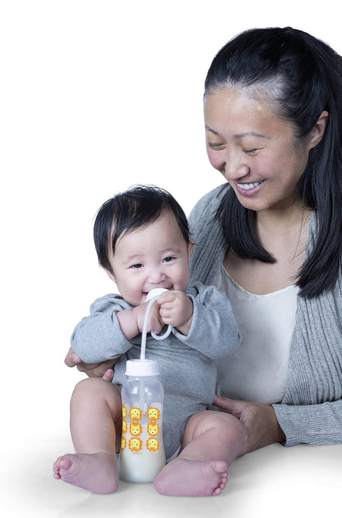 Anti-Colic Self Feeding Baby Bottle System, 9 oz (1 Pack - Elephant)