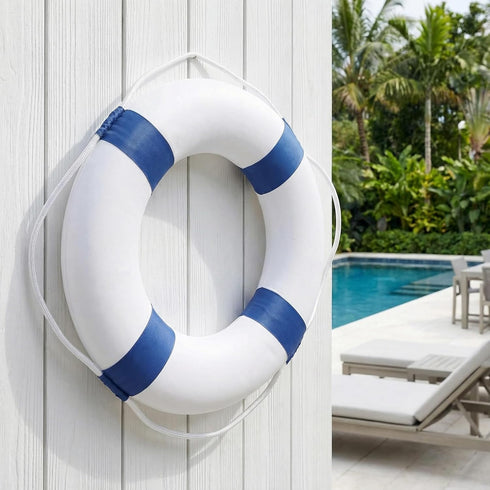 20 Inch 50cm Swimming / Pool Safety Life Preserver Throw Ring Buoy- Swim Foam Rings for Pool Wall Decoration