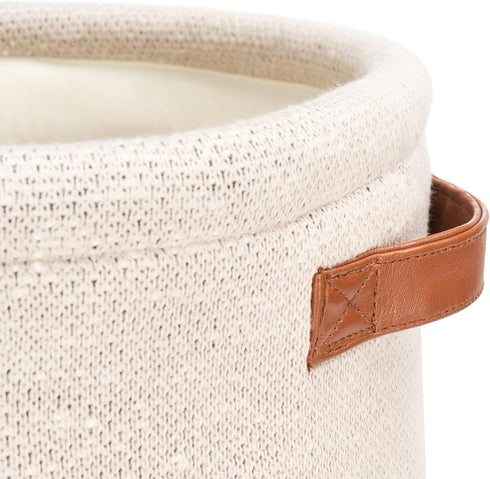 Stylish Grey Cotton Nursery Storage Basket with Handles - Fully Assembled