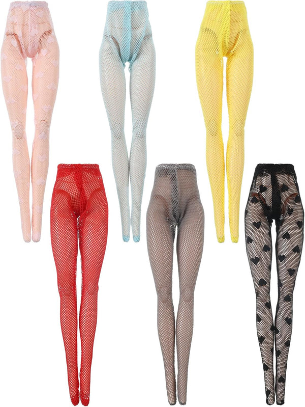 6 Pieces Doll Tights 12 Inch Handmade Doll Lace Stockings Female Long