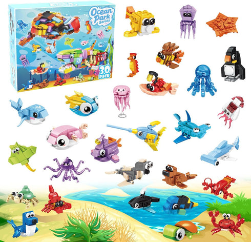 TWERF 30 Packs Ocean Party Favors for Kids 895 PCS Mini Marine Animals