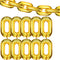 Gejoy 24 Pieces Chain Balloons, 16 Inch Foil 90s Balloons for Hip Hop Party Decorations, Gold