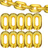 Gejoy 24 Pieces Chain Balloons, 16 Inch Foil 90s Balloons for Hip Hop Party Decorations, Gold