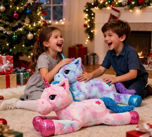 15 inch Small Stuffed Unicorn Animal Purple Rainbow Plush Little Fluffy Gifts for Kids Girls Boys Girlfriend